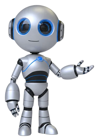Blu presenting with an open hand