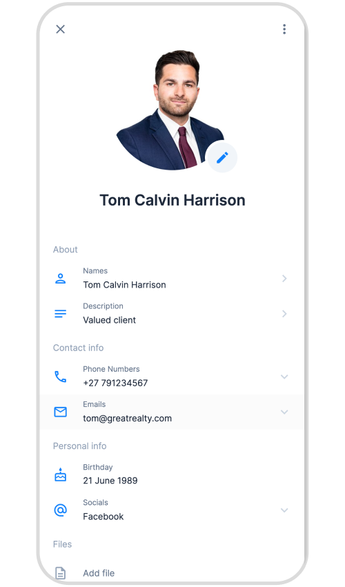 Contacts & Leads screenshot